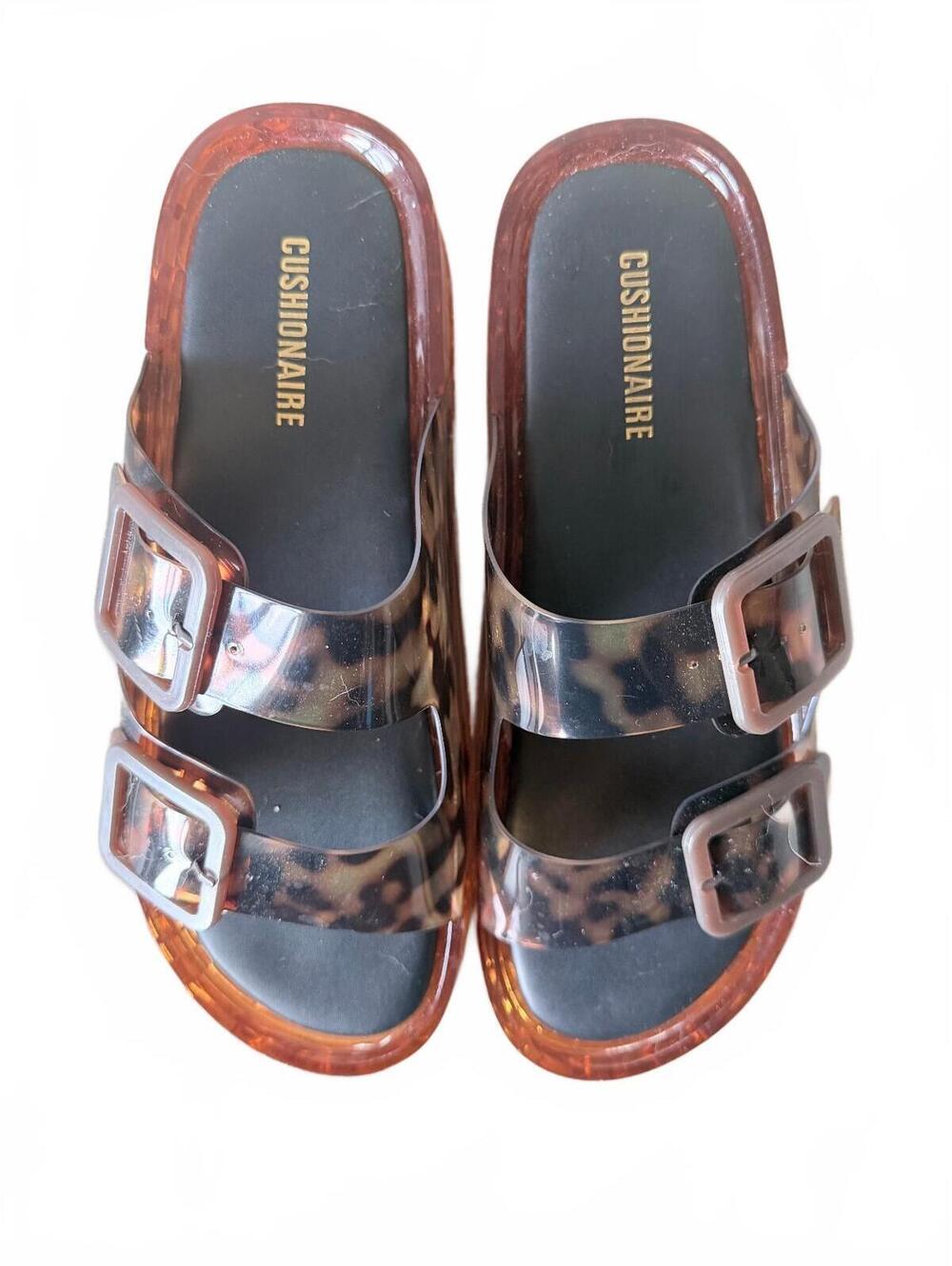 Cushionaire Jelly Double Buckle Slide Sandals sz. 9